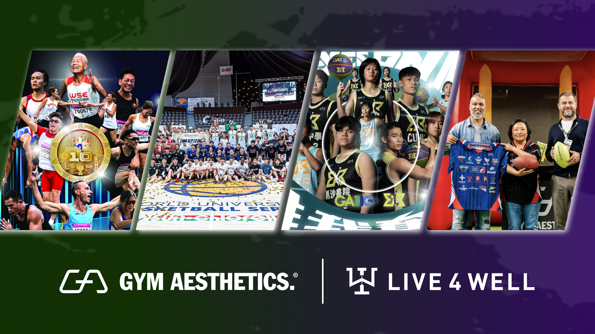 運動企業GYM AESTHETICS多年來秉持推廣體育運動的使命，與姊妹公司LIVE4WELL致力在香港建立多元化的體育生態系統，支持國際體育盛事。
